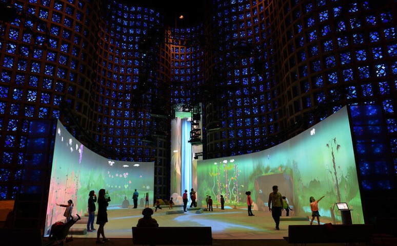 An image of the community science museum's connected worlds exhibition.